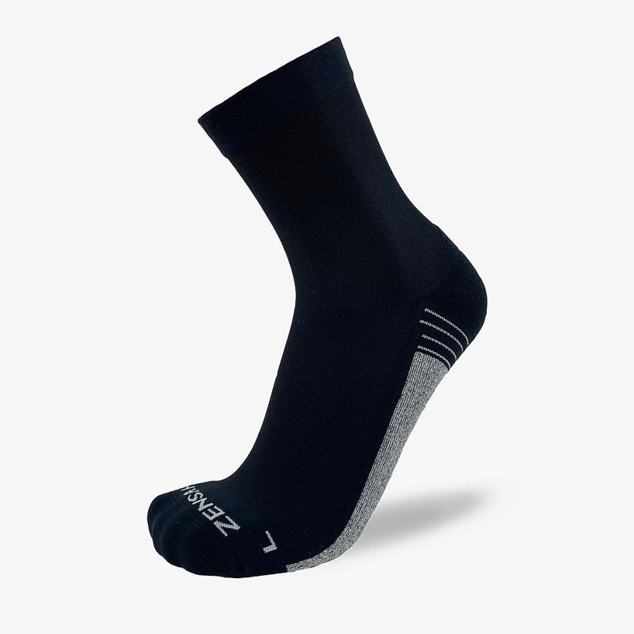 Women Zensah Compression Socks | Shakeout Socks (Mini Crew) Black