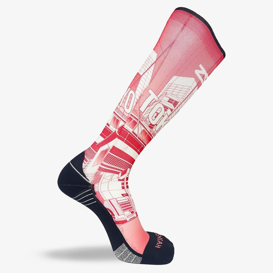 Limited Edition Zensah | Tokyo Street Compression Socks (Knee-High) Red