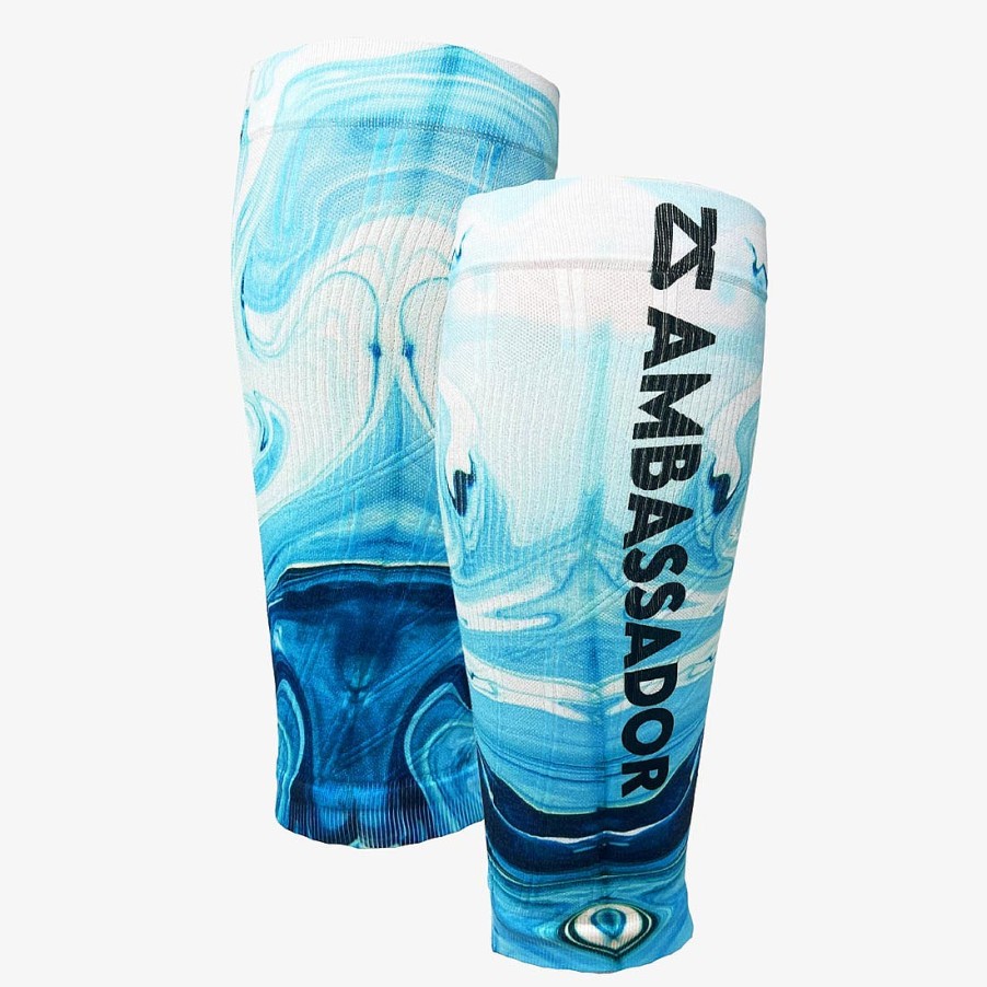 Men Zensah | 2023 Zs Ambassador Compression Leg Sleeves Blues