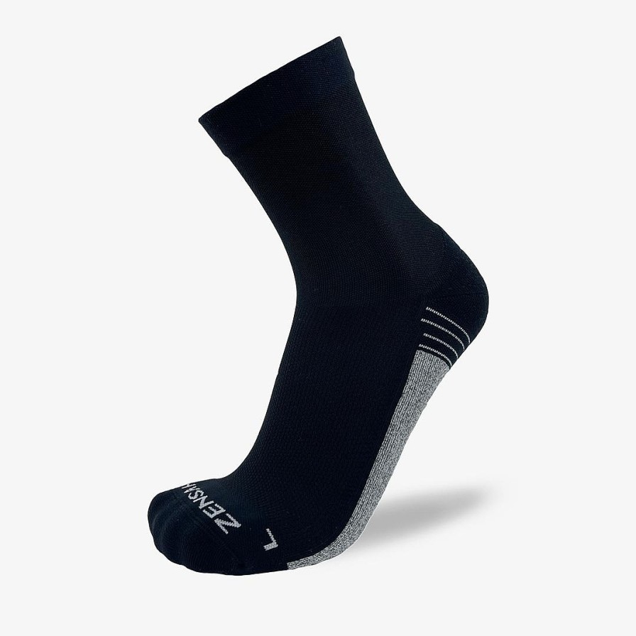 Women Zensah Athletic Socks | Shakeout Socks (Mini Crew) Black