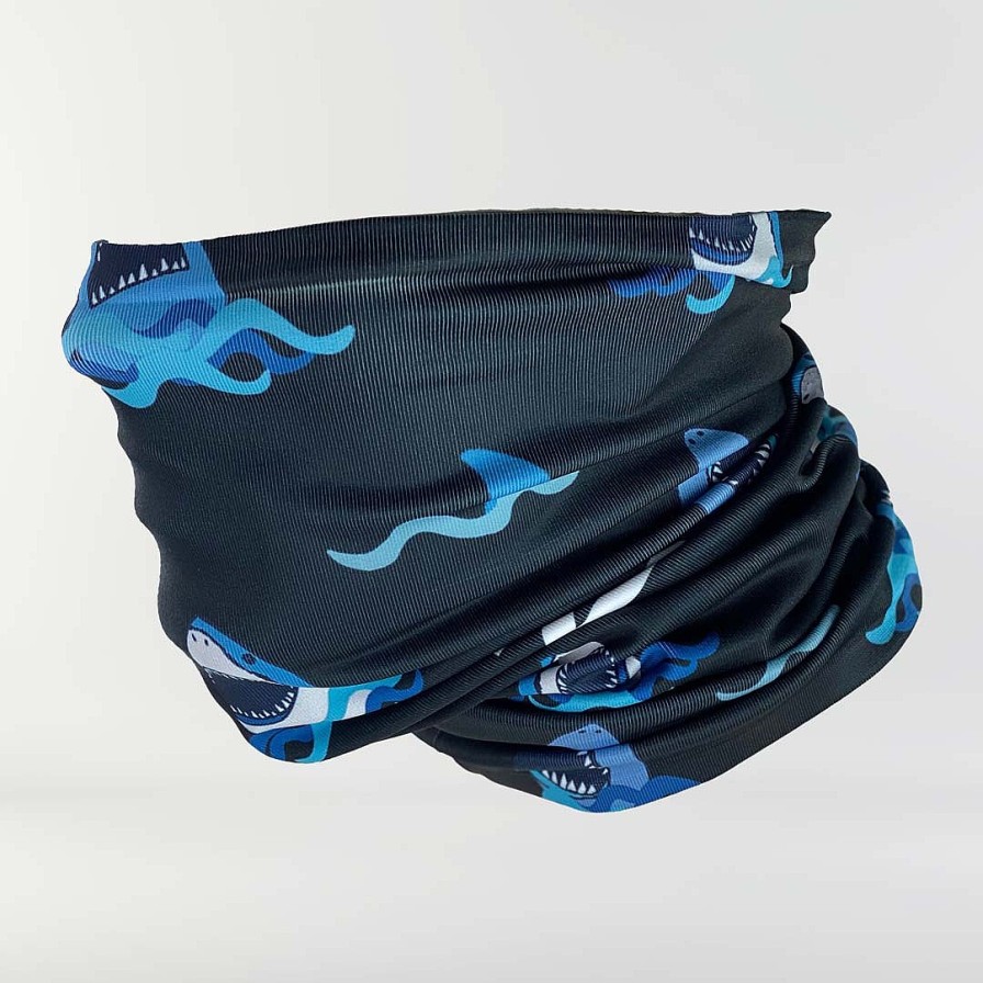 Men Zensah Accessories | Sharks Multi-Use Neck Gaiter & Headwear Black