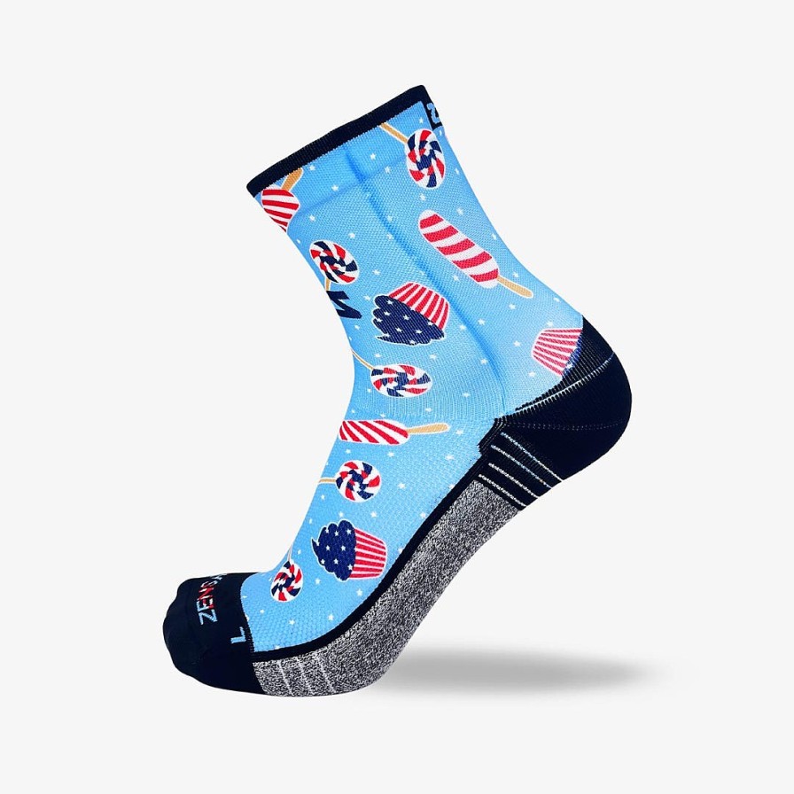 Limited Edition Zensah | Usa Candies Socks (Mini-Crew) Sky Blue