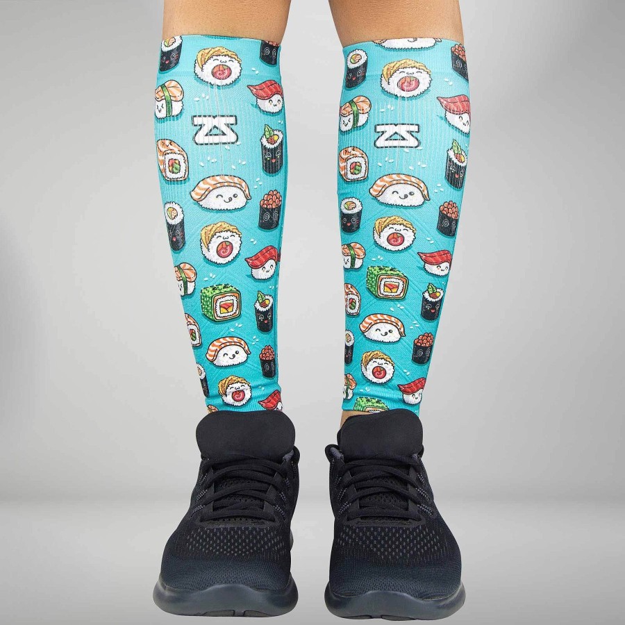 Limited Edition Zensah | Sushi Compression Leg Sleeves Teal