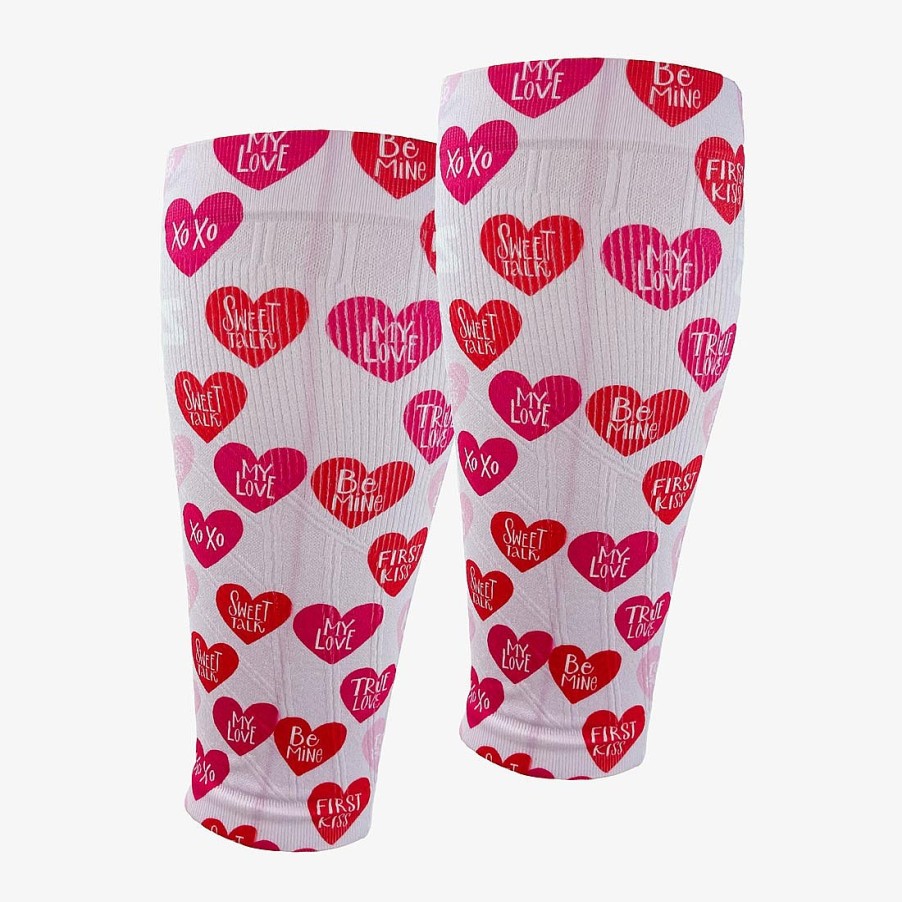 Limited Edition Zensah | Heart Phrases Compression Leg Sleeves Rosy