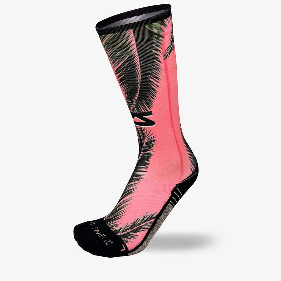 Men Zensah | Jungle Miami Compression Socks (Knee-High) Rosy