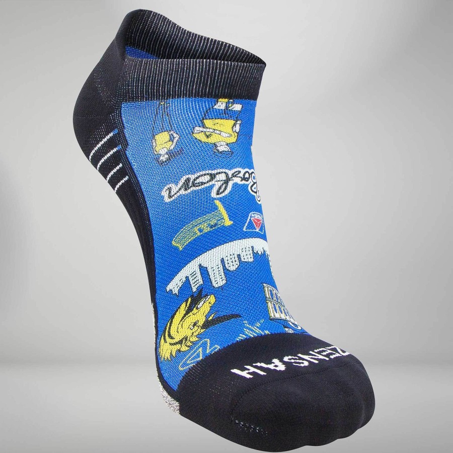 Men Zensah | Boston Doodle 2.0 Socks (No Show) Blue