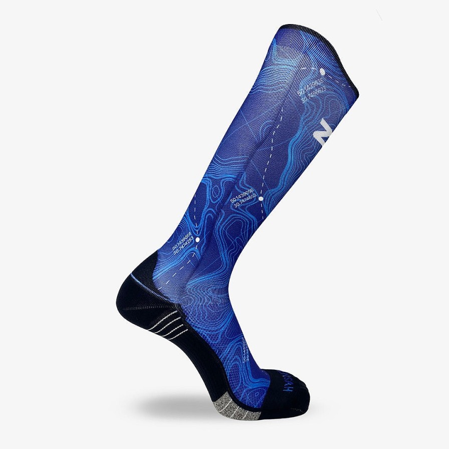 Men Zensah | Topo Trail Compression Socks (Knee-High) Sporty Blue