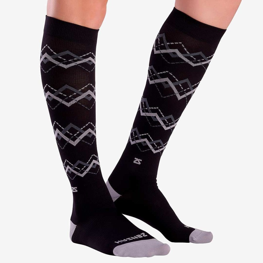 Women Zensah Everyday Socks | Chevron Argyle Compression Socks