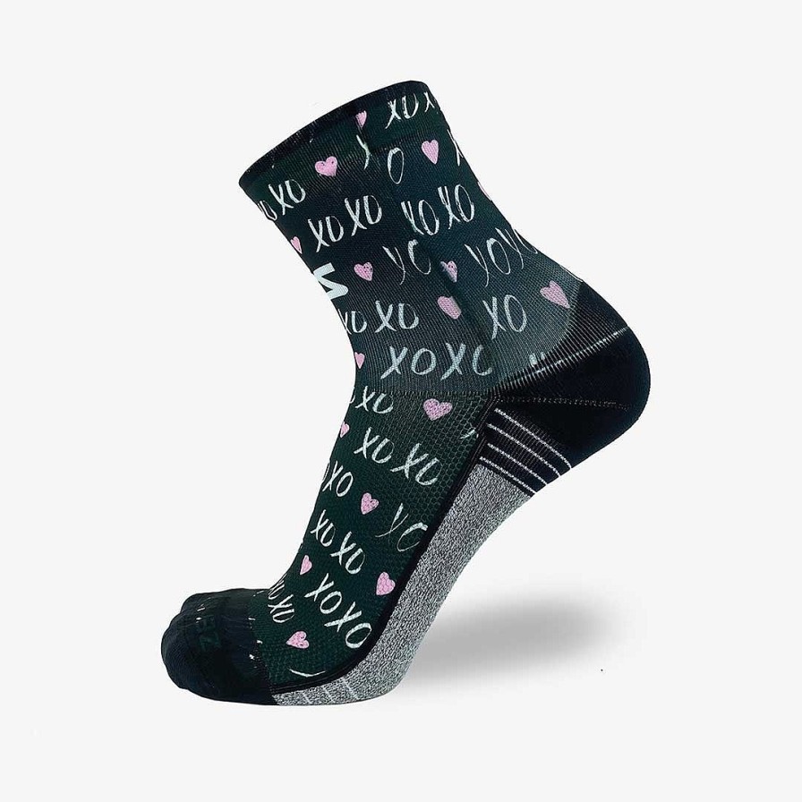 Limited Edition Zensah | Xoxo Socks (Mini-Crew) Black