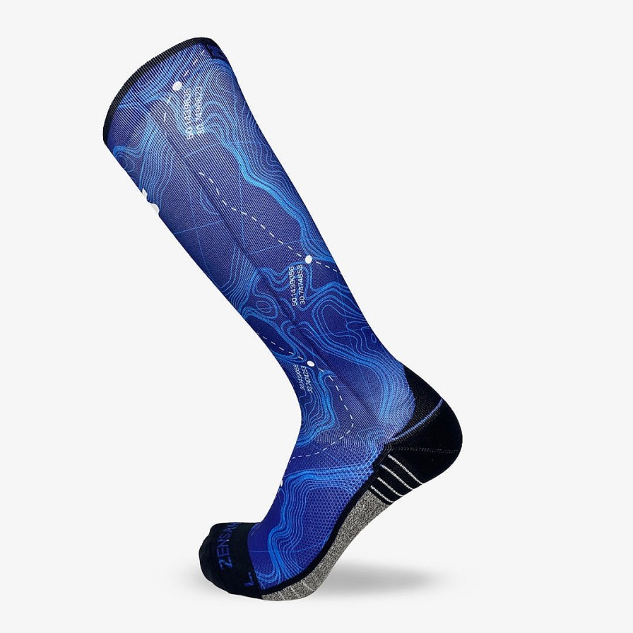 Men Zensah | Topo Trail Compression Socks (Knee-High) Sporty Blue