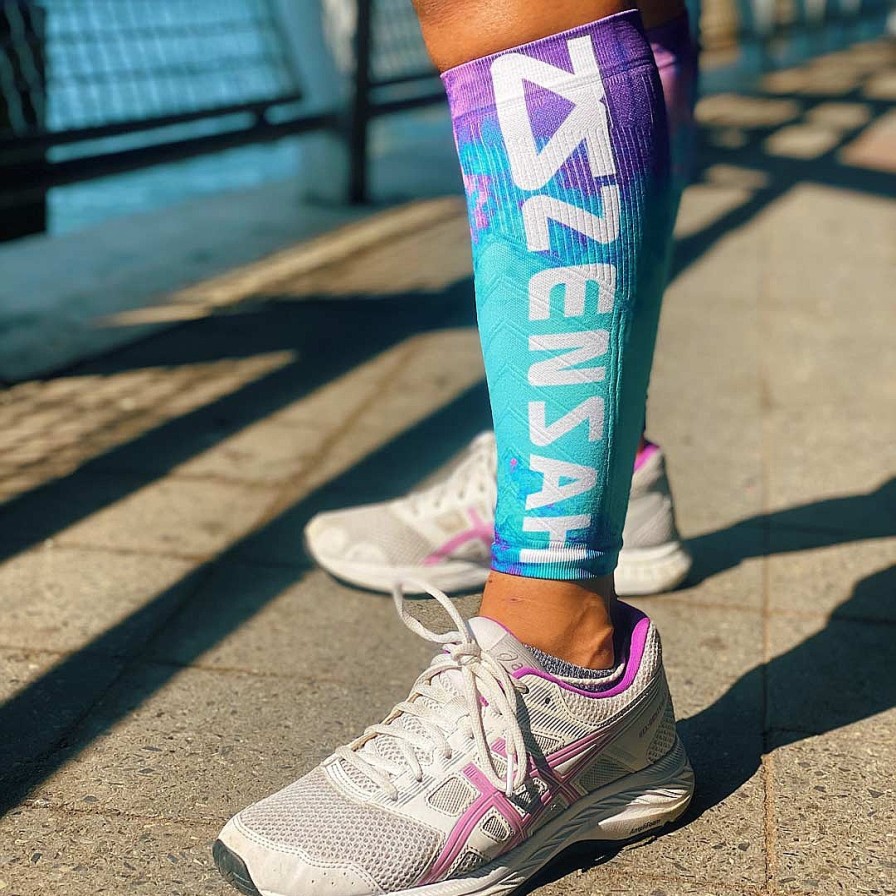 Limited Edition Zensah | Zensah Haze Compression Leg Sleeves Blue/Purple