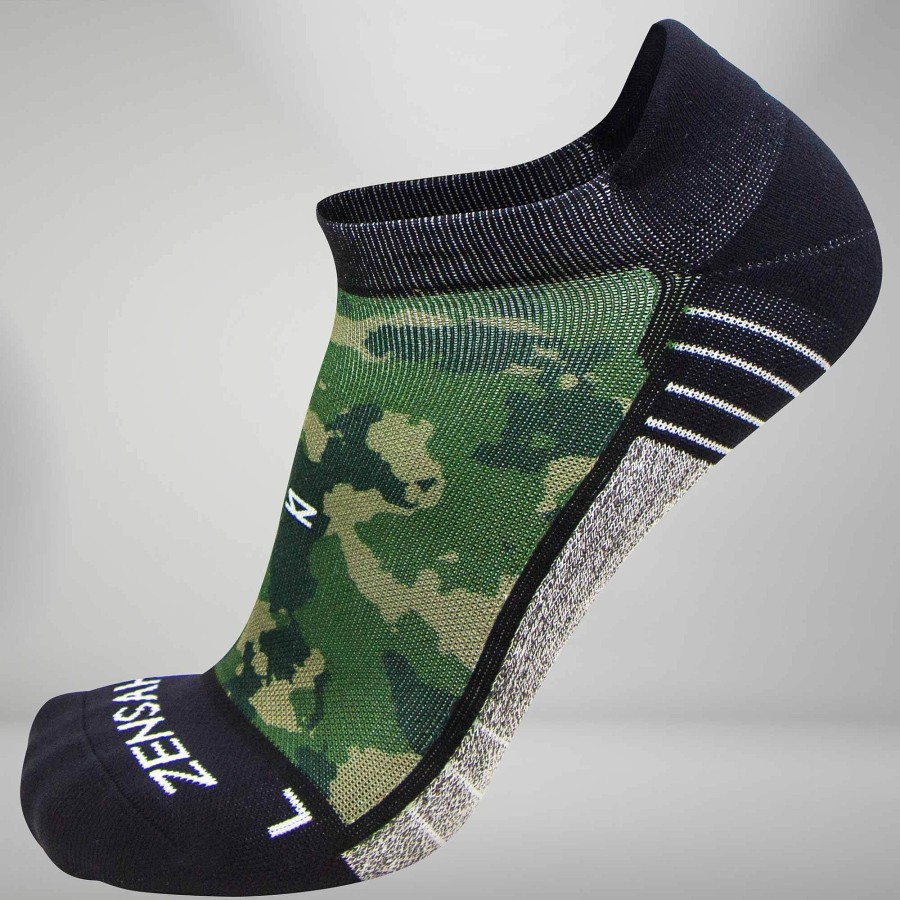 Limited Edition Zensah | Camo Socks (No Show) Army Green