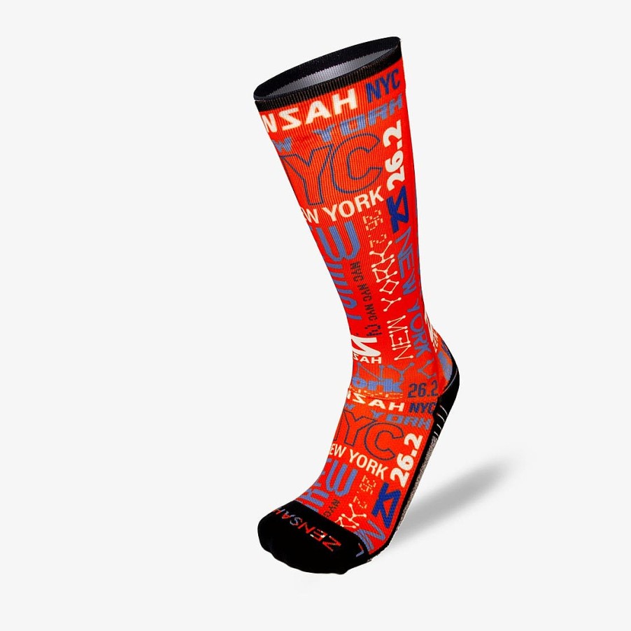 Limited Edition Zensah | Busy New York Compression Socks (Knee-High) Russet Orange