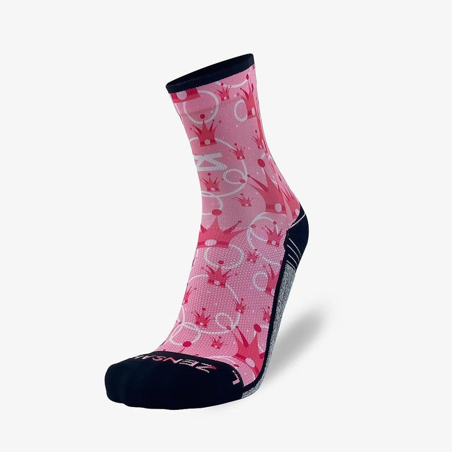 Limited Edition Zensah | Princess Crowns Socks (Mini-Crew) Rosy