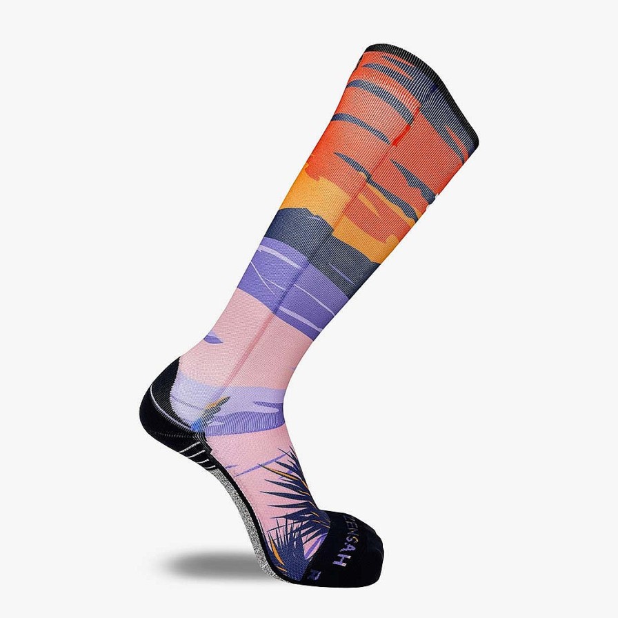 Limited Edition Zensah | Southwest Sands Compression Socks (Knee-High) Orange/Purple