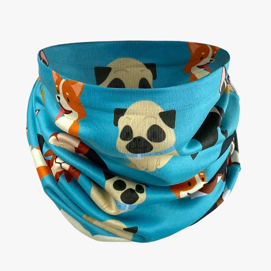 Women Zensah Face Coverings | Dogs Multi-Use Neck Gaiter & Headwear Teal