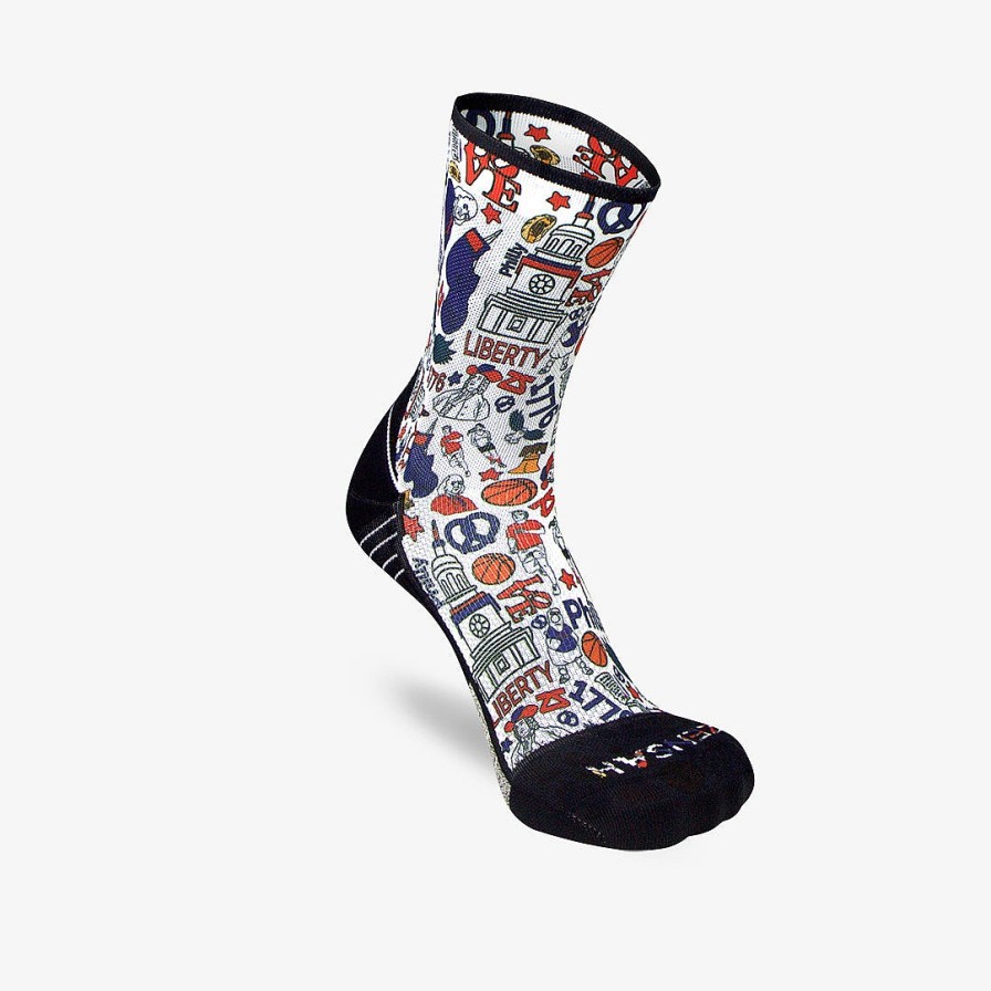 Men Zensah | Philadelphia Socks (Mini Crew) White