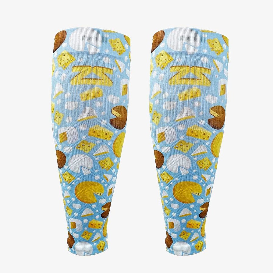 Limited Edition Zensah | Cheese Compression Leg Sleeves Sky Blue