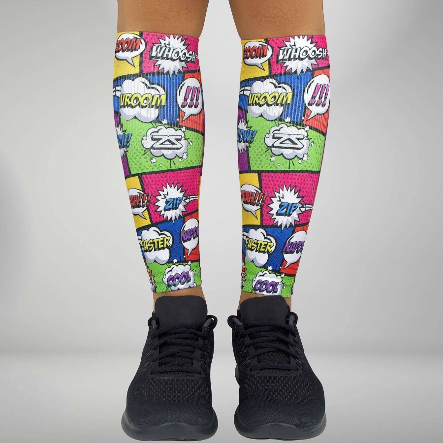 Men Zensah | Pop Art Compression Leg Sleeves Multi