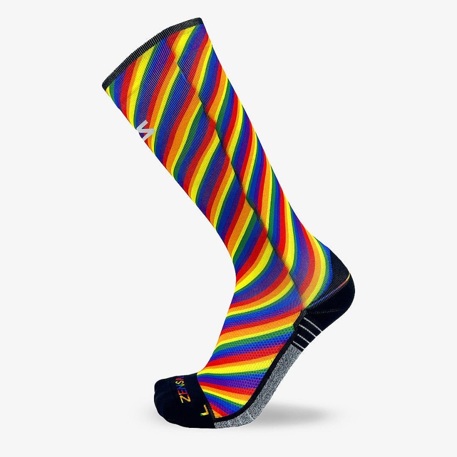 Limited Edition Zensah | Rainbow Flag Compression Socks (Knee-High) Multi