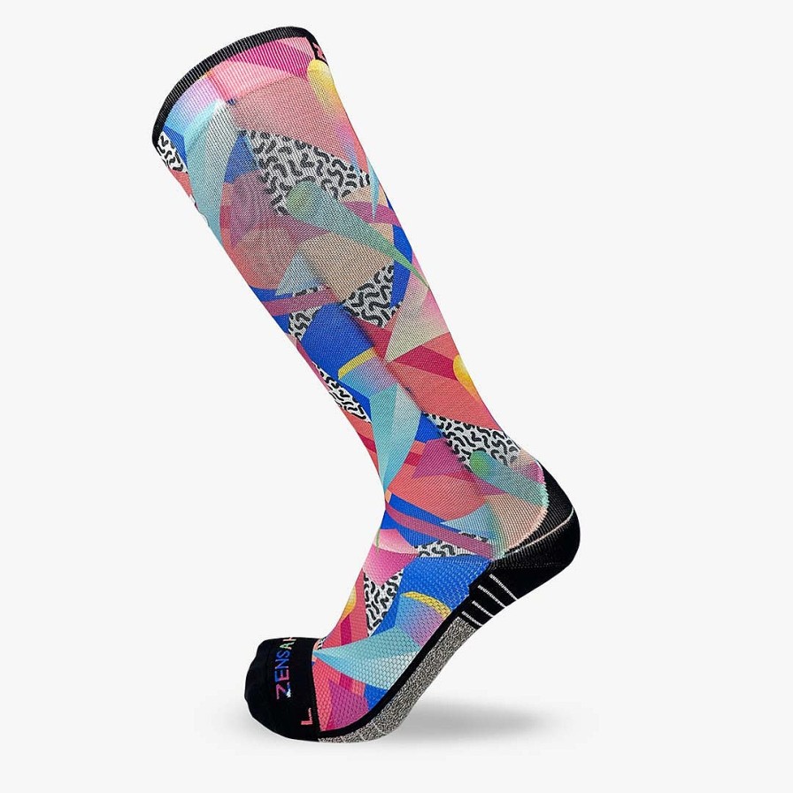 Limited Edition Zensah | Retro Shapes Compression Socks (Knee-High) Multi