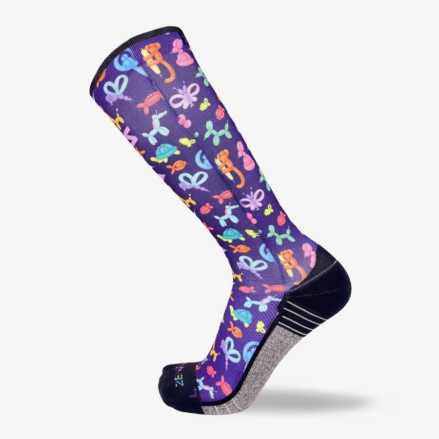 Men Zensah | Balloon Animals Compression Socks (Knee-High) Purple