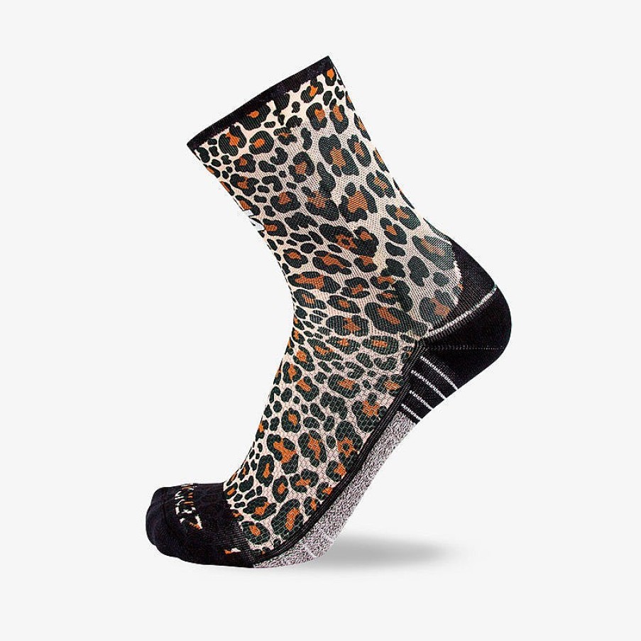 Men Zensah | Leopard Socks (Mini-Crew) Beige