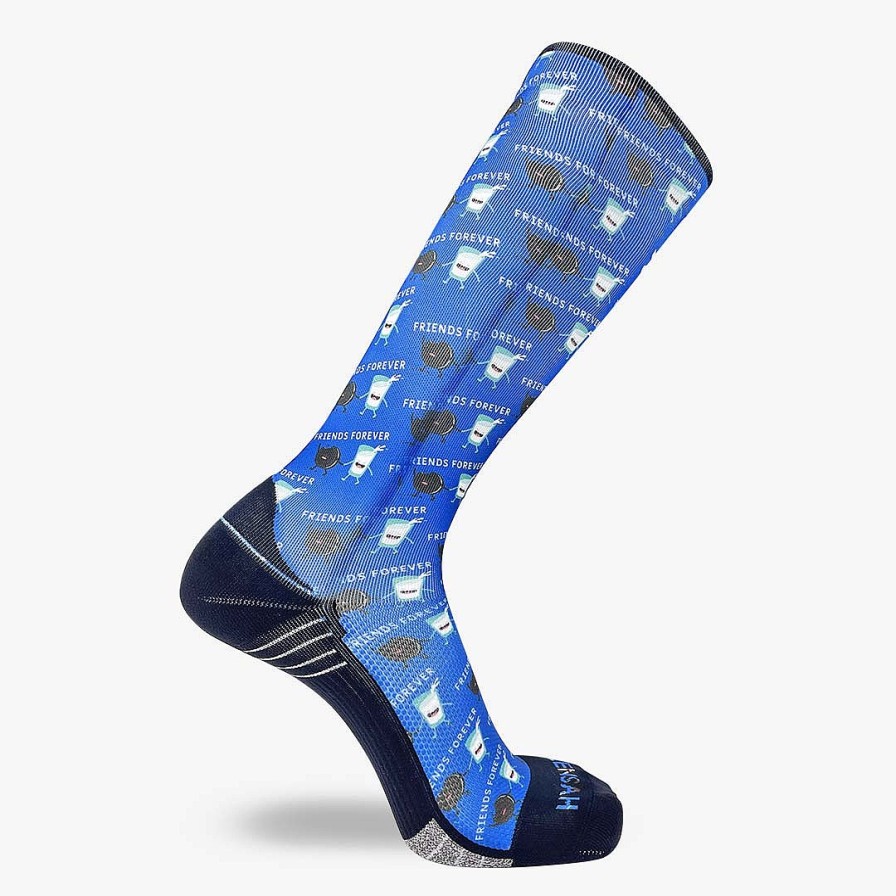 Limited Edition Zensah | Cookie Sandwiches & Milk Compression Socks (Knee-High) Blue