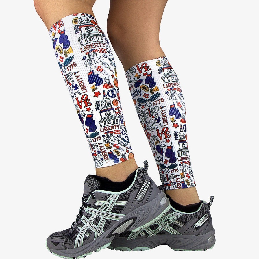 Limited Edition Zensah | Philadelphia Compression Leg Sleeves White