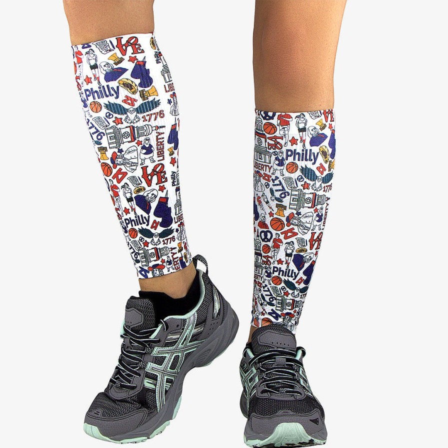 Men Zensah | Philadelphia Compression Leg Sleeves White