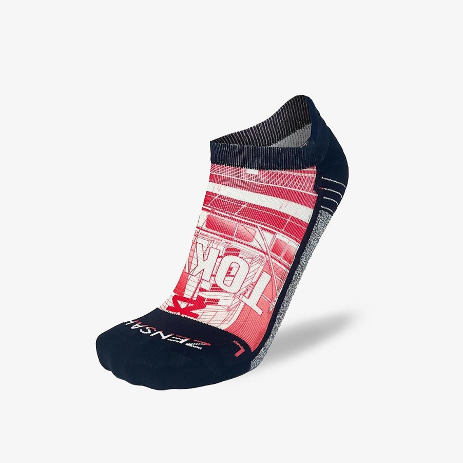 Men Zensah | Tokyo Street Running Socks (No Show) Red