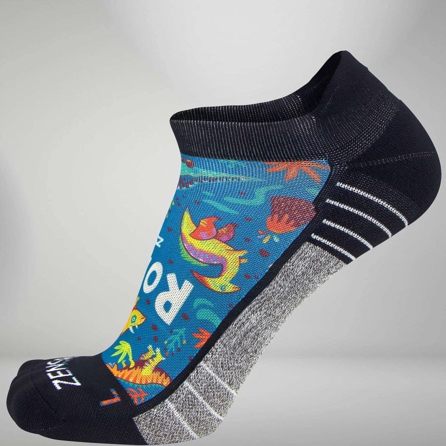 Limited Edition Zensah | Dinosaurs Socks (No Show) Teal