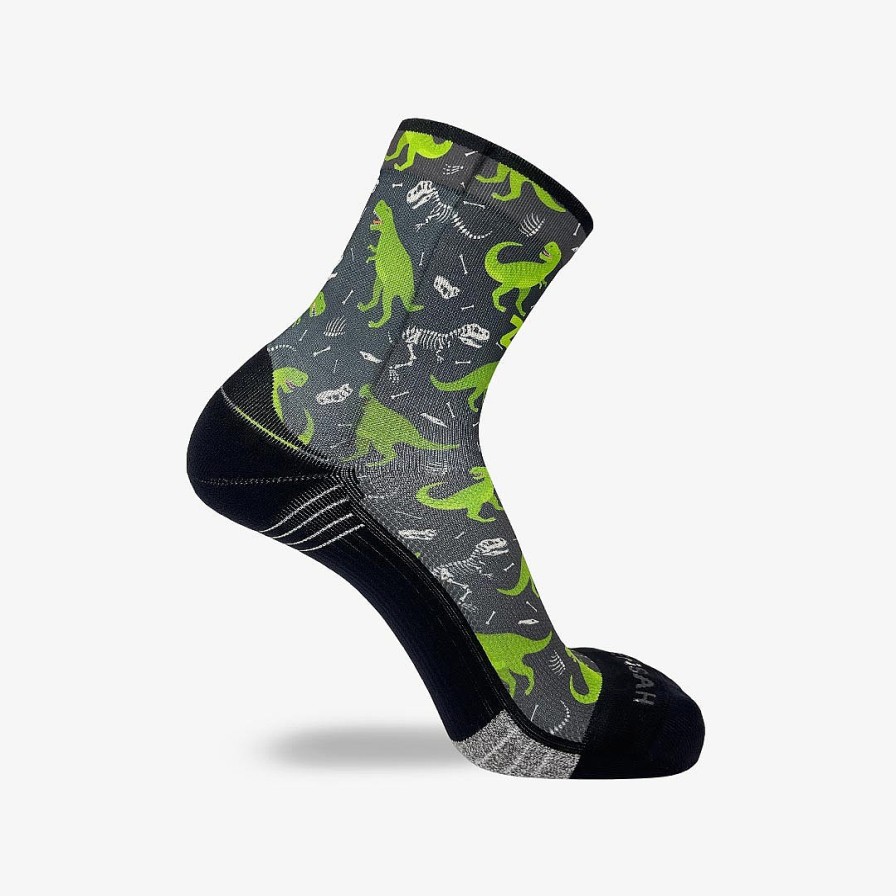 Limited Edition Zensah | T-Rex Socks (Mini-Crew) Charcoal