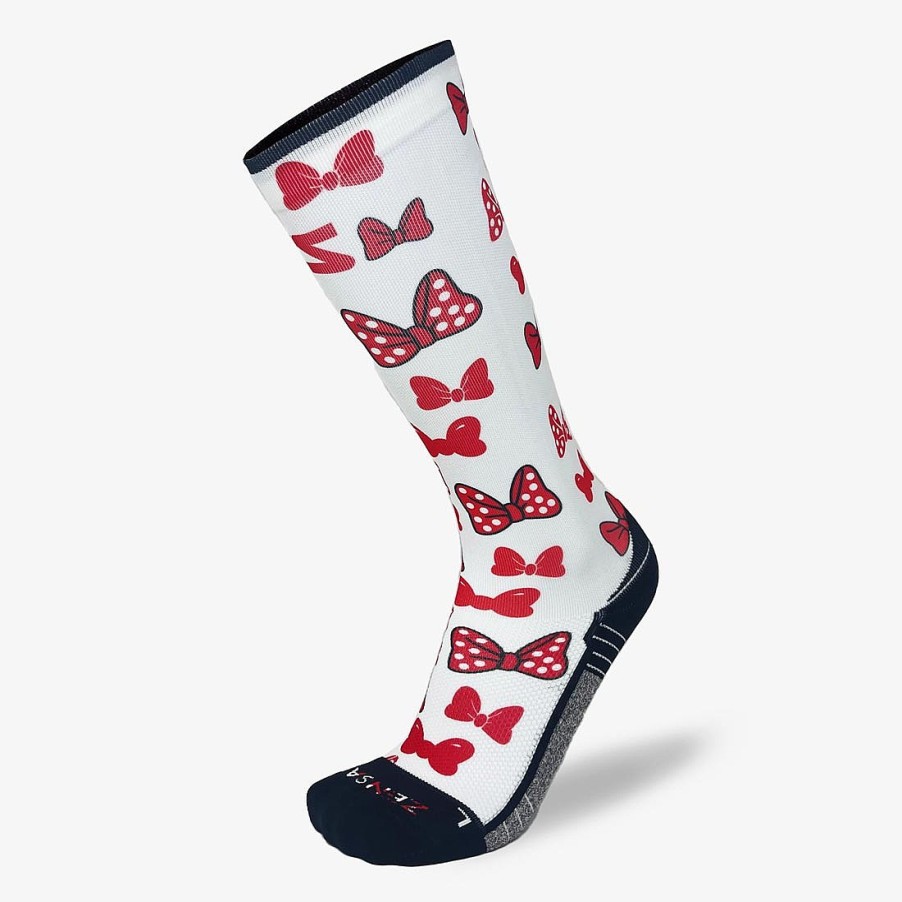 Limited Edition Zensah | Magical Bows Compression Socks (Knee-High) White