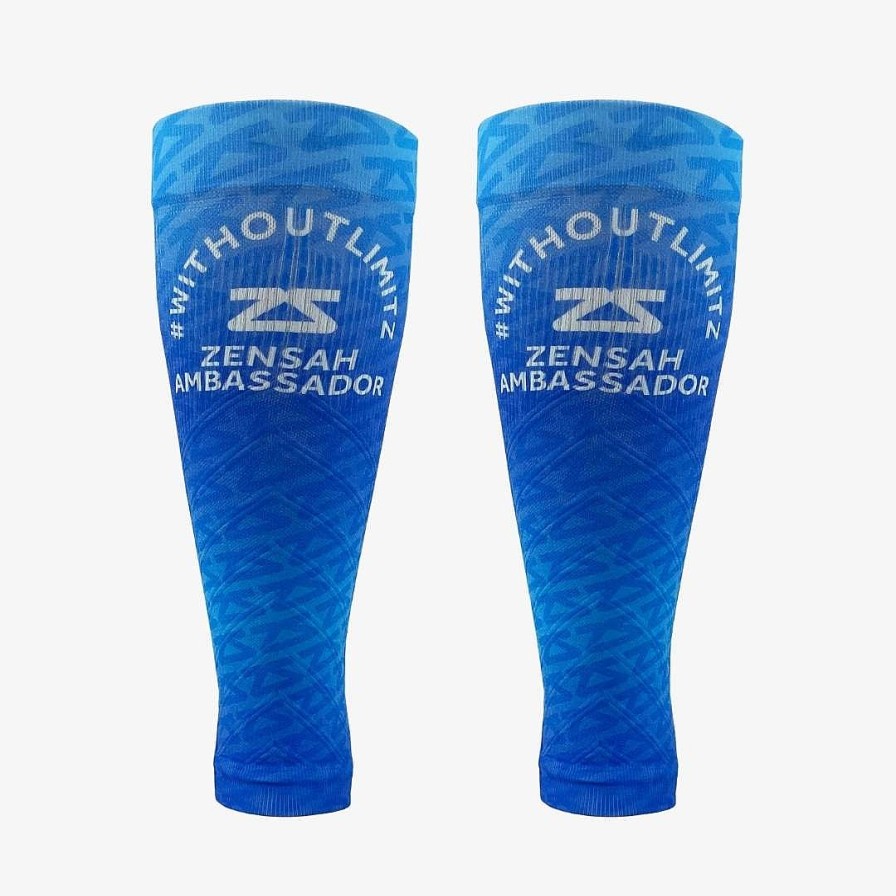 Men Zensah | 2022 Zs Ambassador Compression Leg Sleeves Blues