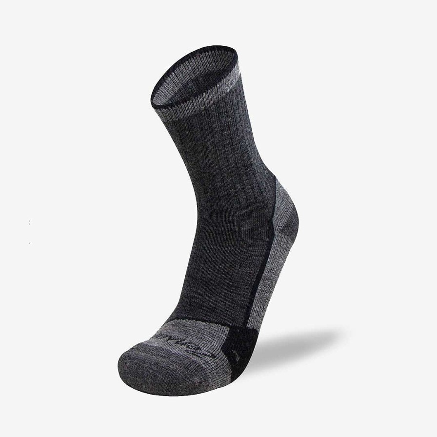 Women Zensah Compression Socks | High Cushion Hiking Socks (Crew) Charcoal