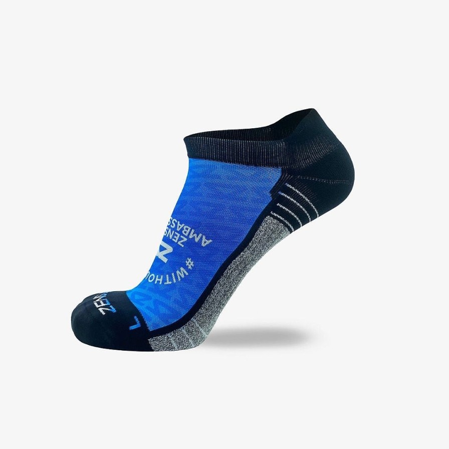 Men Zensah | 2022 Zs Ambassador Running Socks (No Show) Blues