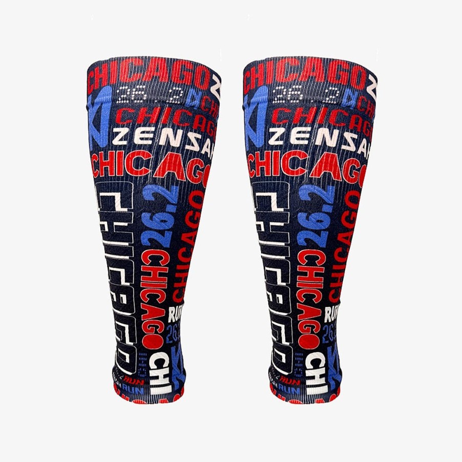 Limited Edition Zensah | Busy Chicago Compression Leg Sleeves Black