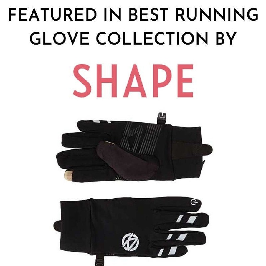 Men Zensah Accessories | Smart Running Gloves Black