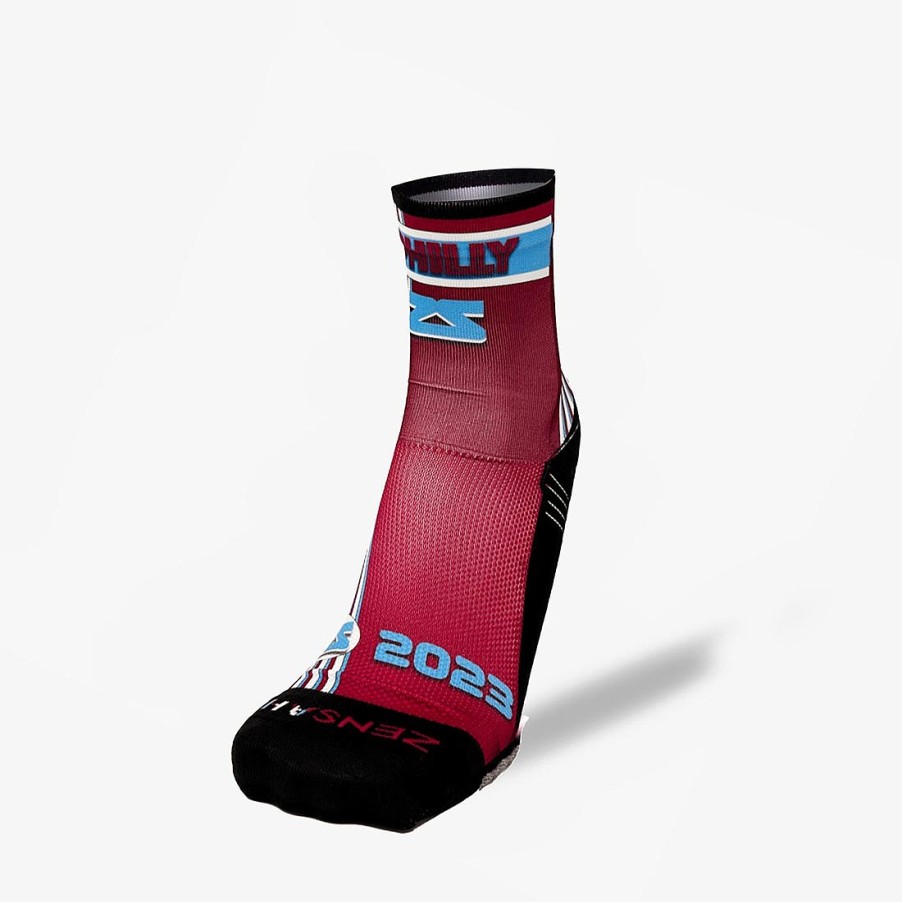 Men Zensah | Old School Philadelphia Socks (Mini-Crew) Wine