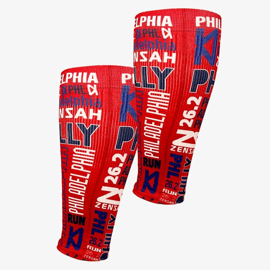 Men Zensah | Busy Philadelphia Compression Leg Sleeves Red