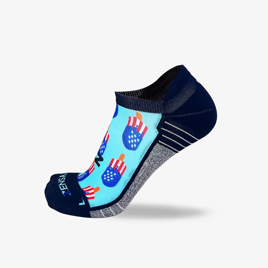 Limited Edition Zensah | Usa Ice Cream Bars Running Socks (No Show) Teal