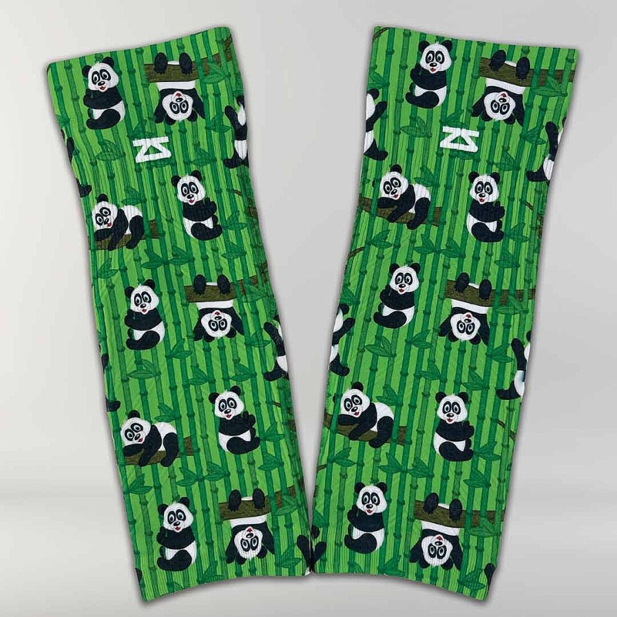 Limited Edition Zensah | Pandas Compression Leg Sleeves Green