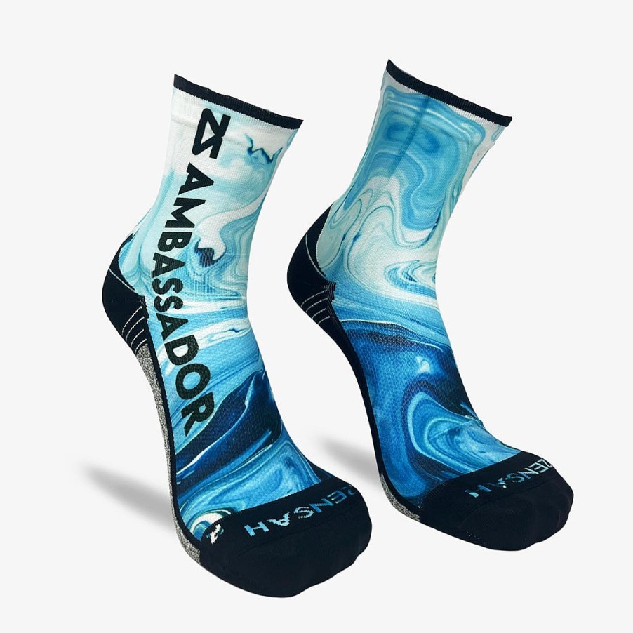 Men Zensah | 2023 Zs Ambassador Socks (Mini-Crew) Blues