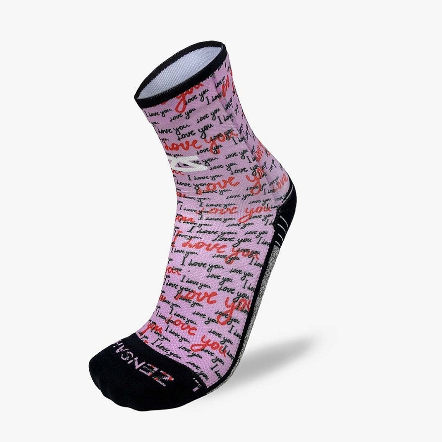 Limited Edition Zensah | Love You Socks (Mini-Crew) Pink