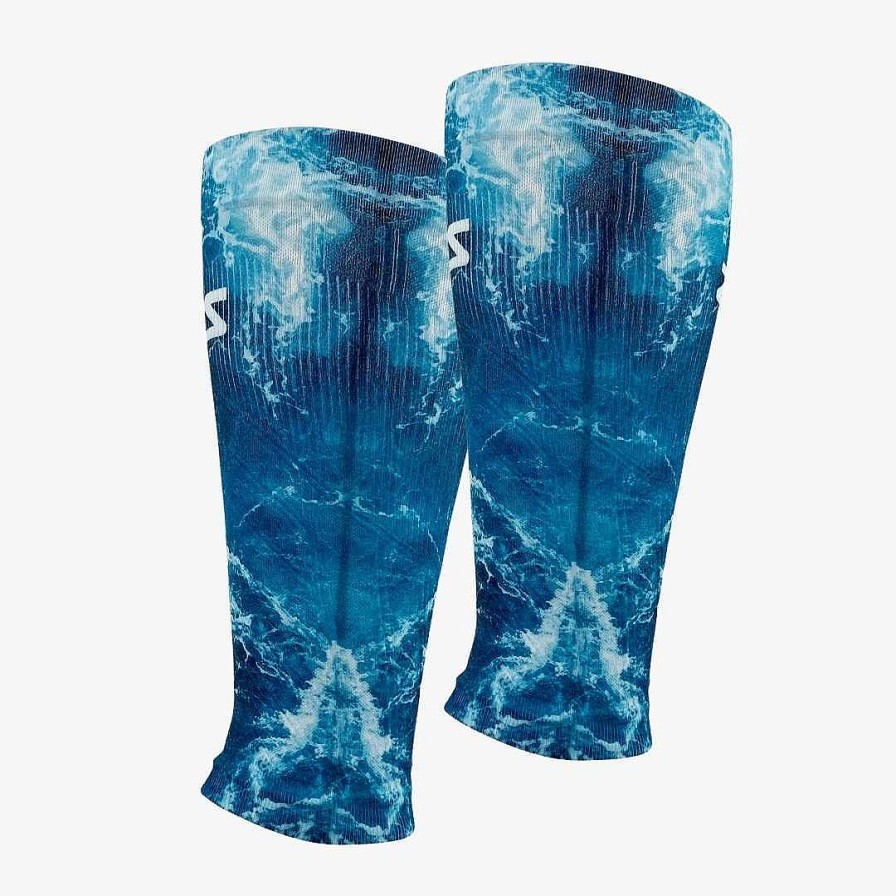 Men Zensah | Ocean Compression Leg Sleeves Blues