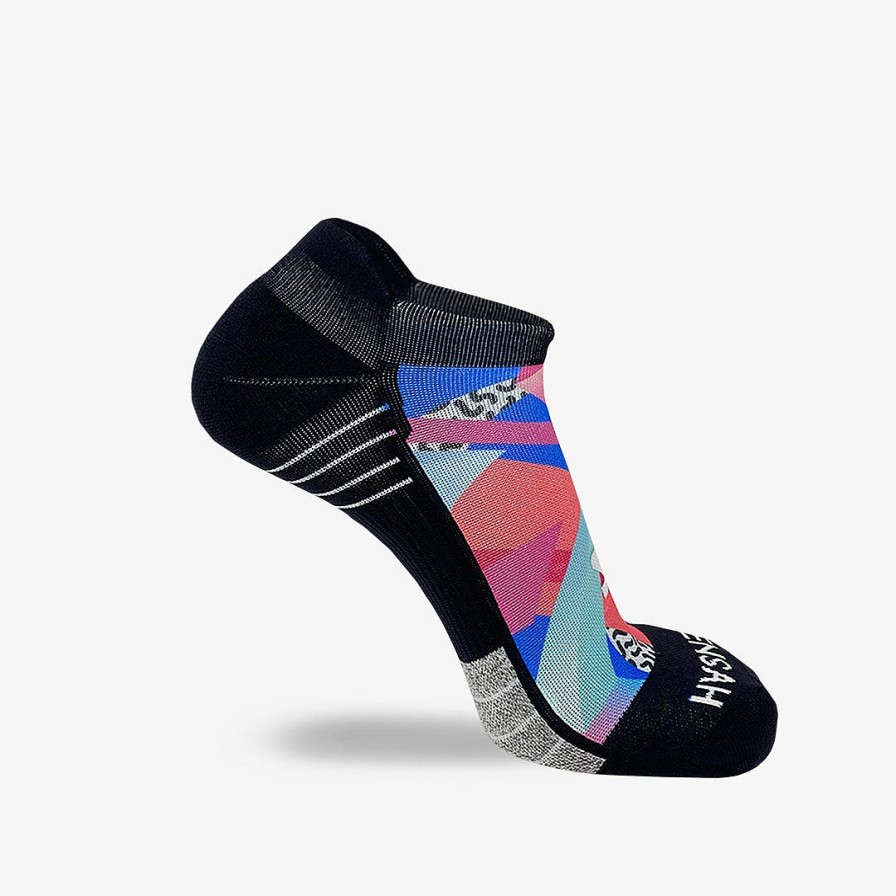 Limited Edition Zensah | Retro Shapes Running Socks (No Show) Multi