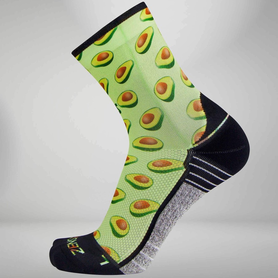 Men Zensah | Avocado Socks (Mini Crew) Lime Green