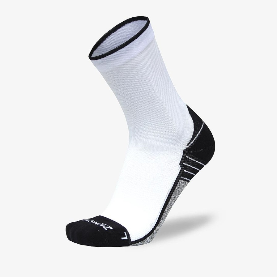 Men Zensah | Recycled Shakeout Socks (Mini Crew) White