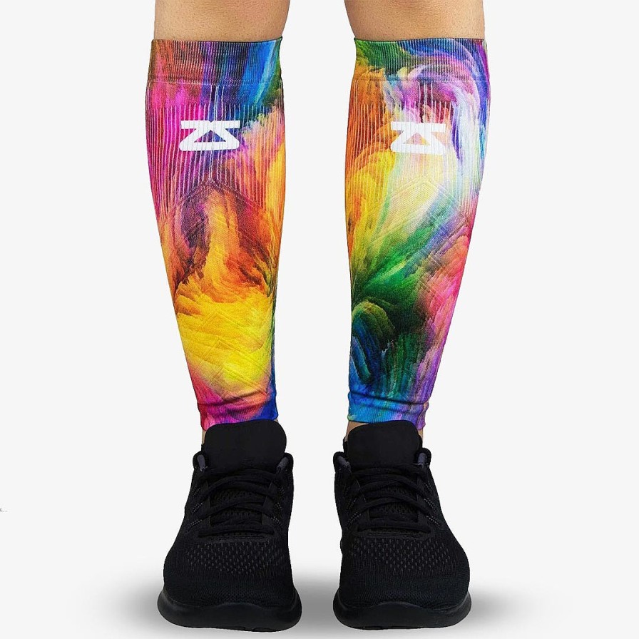 Men Zensah | Color Explosion Compression Leg Sleeves Multi